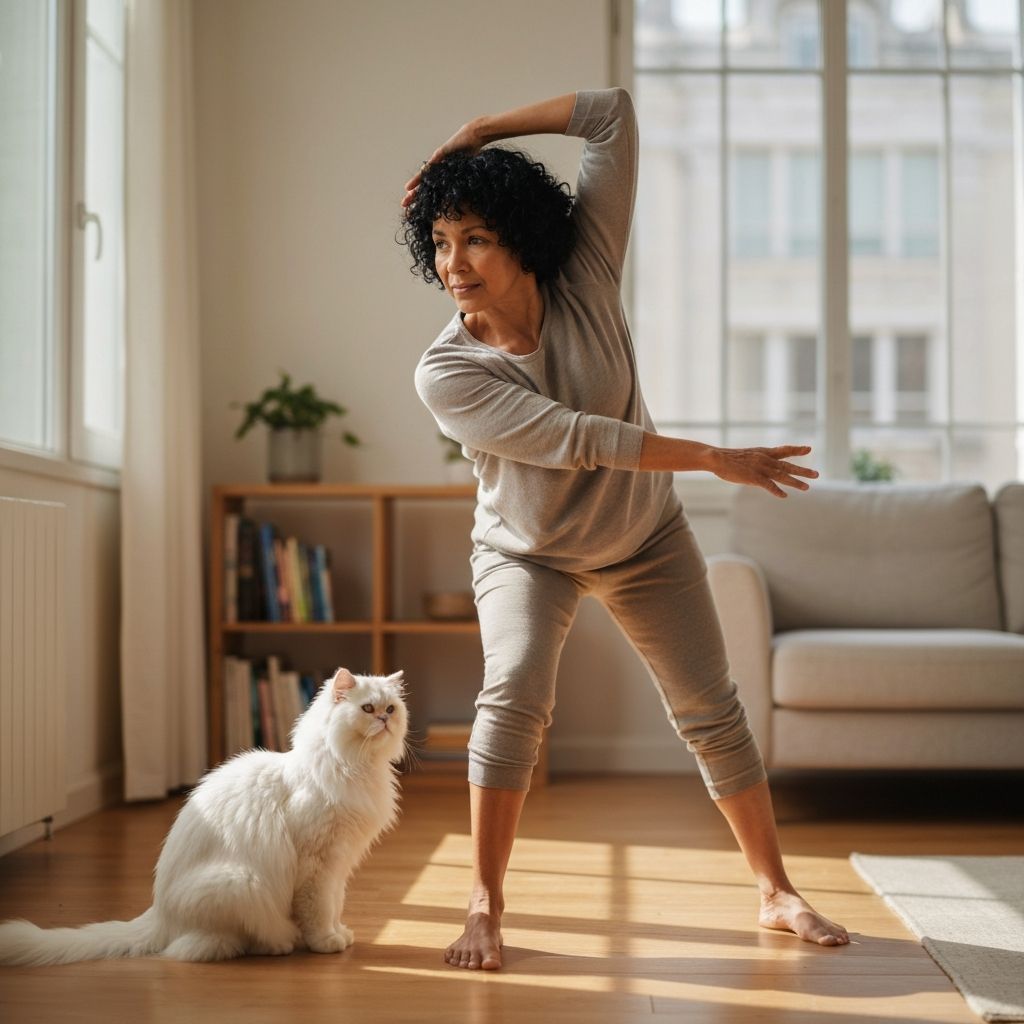 Home stretching practice